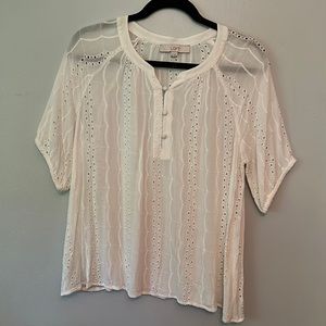 LOFT Eyelet Blouse
